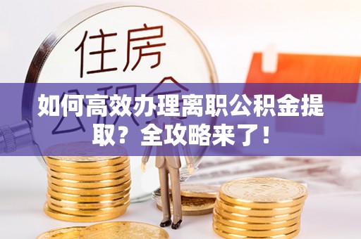 台北如何高效办理离职公积金提取？全攻略来了！